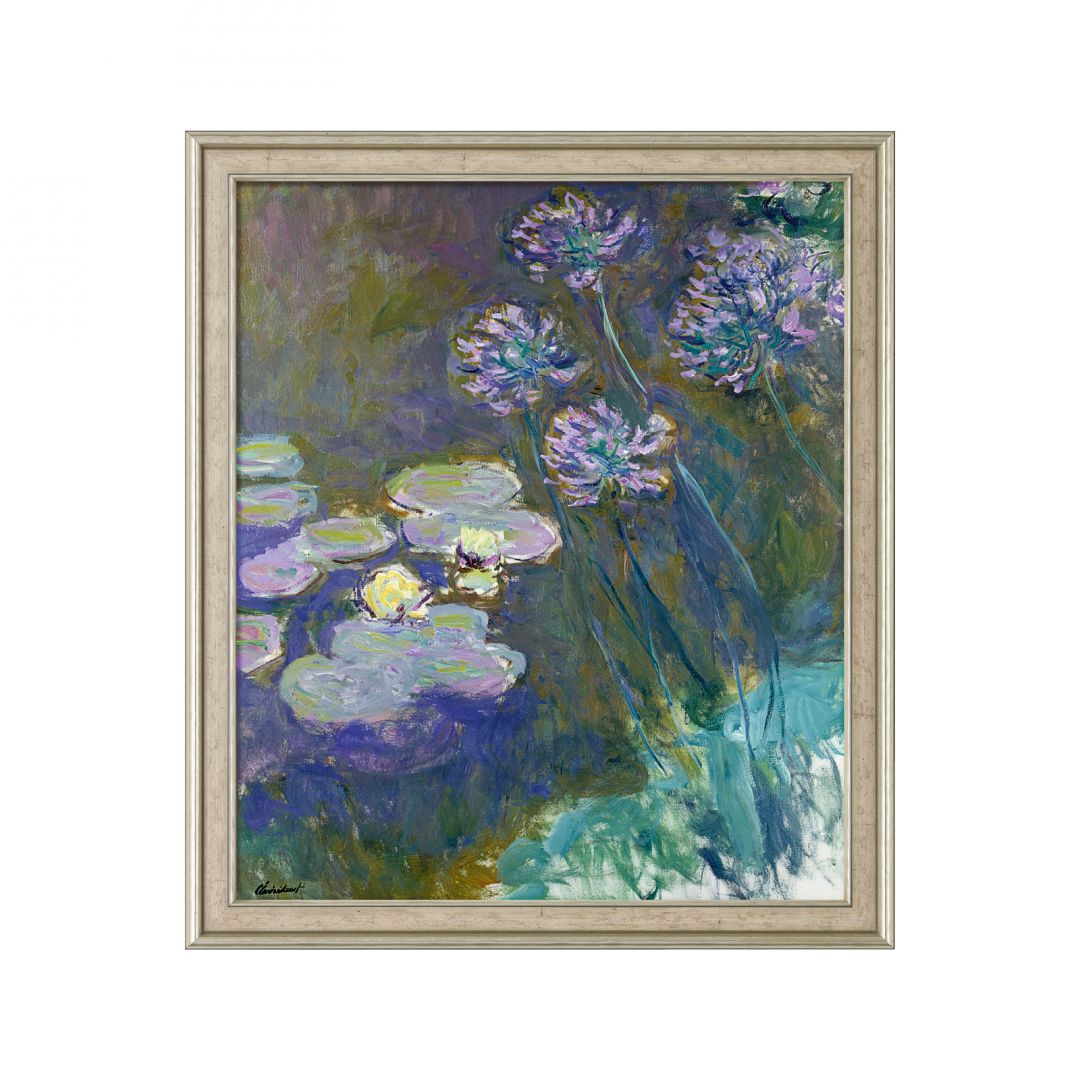 Claude Monet Set: Irisbeet in Monets Garten + Gelbe Seerosen und Agapanthus  2