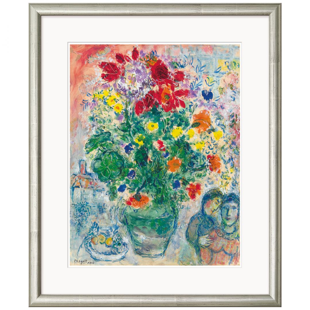 Marc Chagall: Bild Bouquet de Renoncules (1968),gerahmt (Gold oder Silber)  2